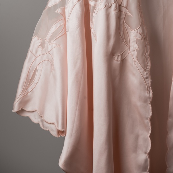 Pink Satin Slip Dress and Pink Satin Robe - Picture 4 of 5